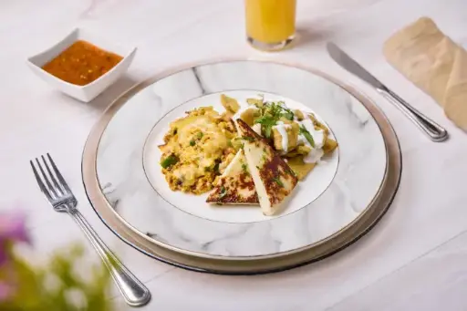 Menú 3. Machacado a la mexicana al gratín.