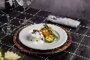 Menú 2. Medallón con costra de champiñones.