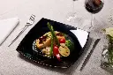 Menú 2. Salmón al ajillo.